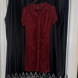 Red Button Up Dress